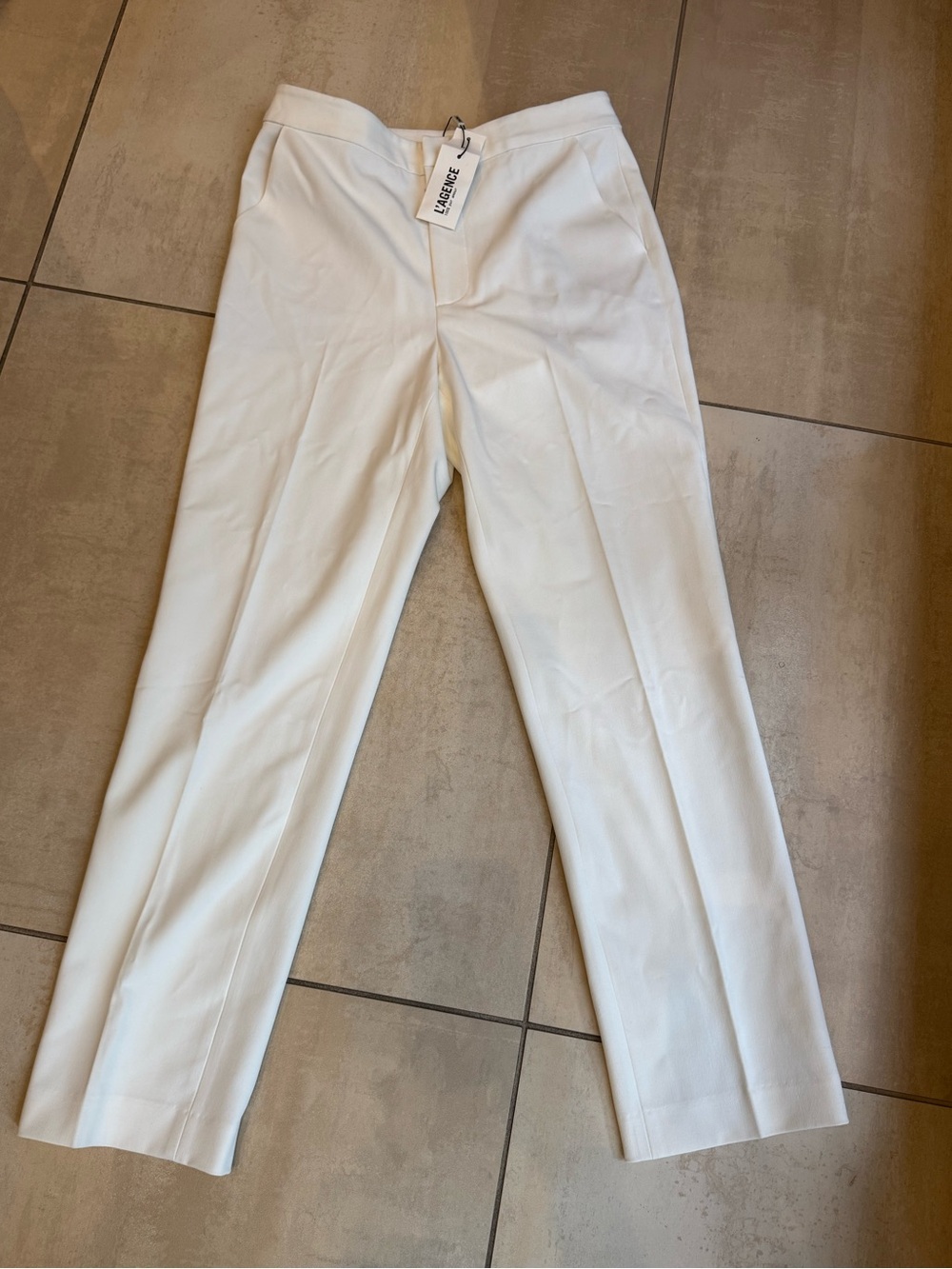 L'AGENCE Women’s White Tailored Dress Pants